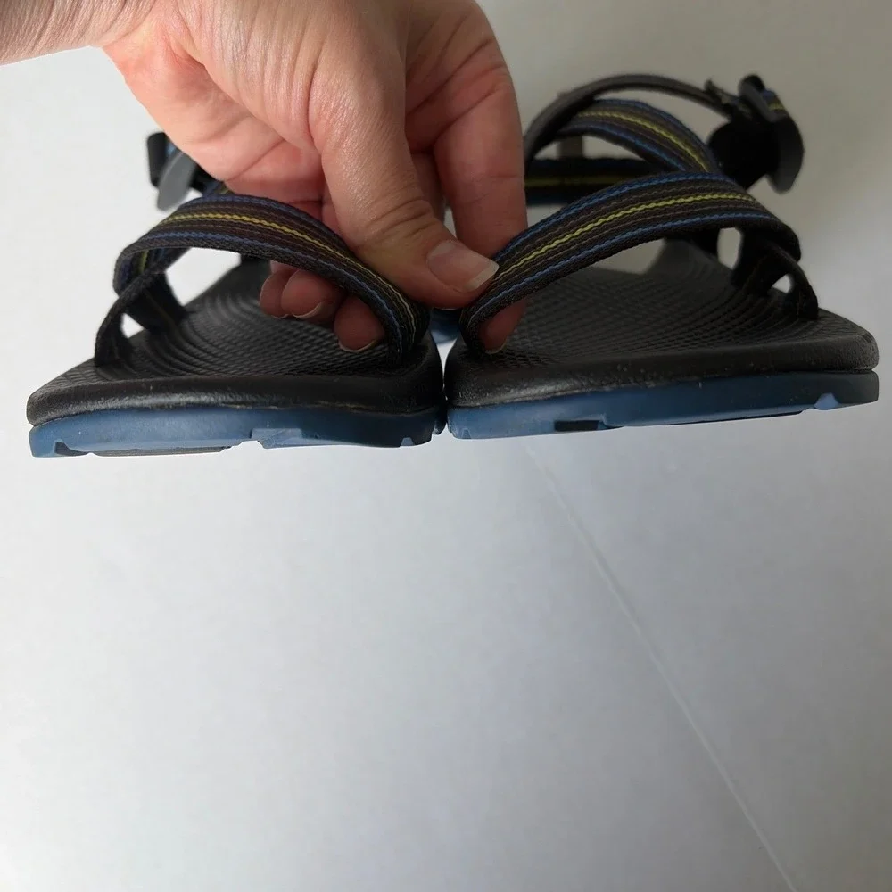 Chaco Kids Z1 Ecotread Athletic Sandals Blue Yellow Striped Size 3Y J190021Y